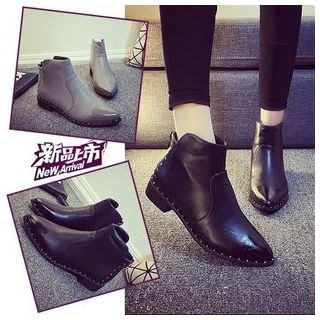 BAYO Studded Pointy Ankle Boots