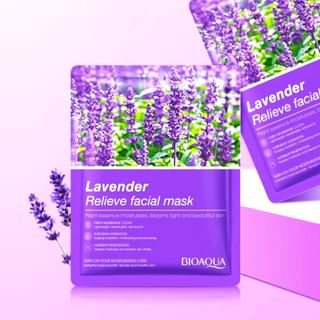 BIOAQUA - Brightening / Moisturizing / Soothing Plant-based Facial Sheet Mask - 8 Types #Lavender - 1 pcs