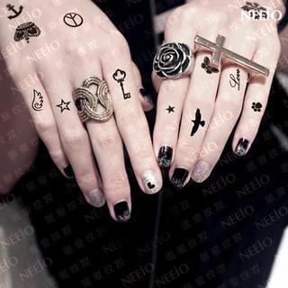 Neeio Waterproof Temporary Tattoo (Crown/Heart/Skull/Sun/Star/Snowflake) 1 sheet