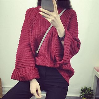 Eva Fashion Bell-Sleeve Sweater