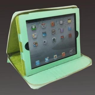 SunZa Genuine Leather iPad Case Green - One Size