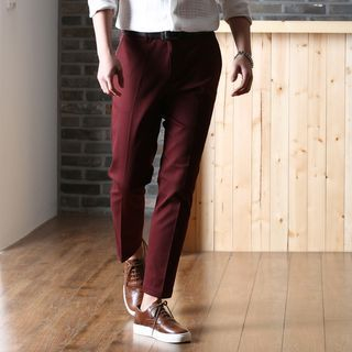 MODSLOOK Flat-Front Straight-Cut Pants