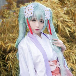Ghost Cos Wigs Vocaloid Miku Hatsune Cosplay Wig (Hair Clips not included)