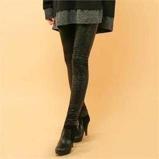 GLAM12 Fleece-Lined Faux-Leather Pants