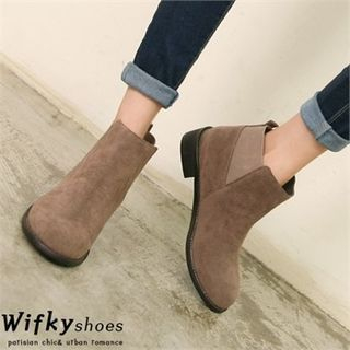 Wifky Banded Faux-Suede Ankle Boots
