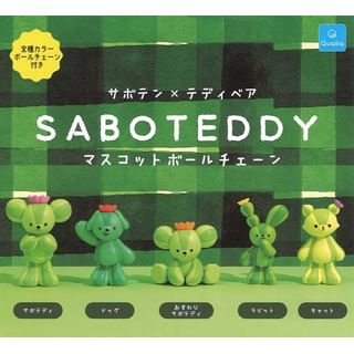 Qualia Saboteddy (Cactus Teddy Bear) Mascot Ball Chain Bag Charm (Capsule) 1 Pc - Random From 5 Types