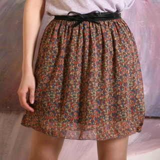 Floral Chiffon Skirt