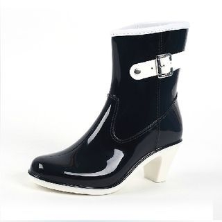 Rivari Strapped Rain Heel Short Boots