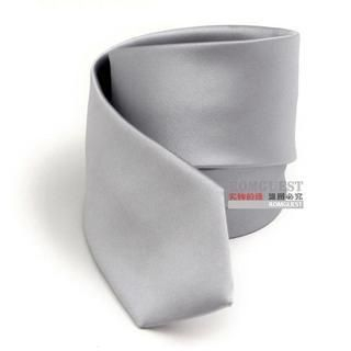 Romguest Slim Neck Tie Silver - One Size