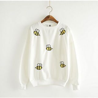 Moricode Bee Embroidered Pullover