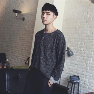 MITOSHOP Long-Sleeve Cotton Henley