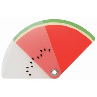 DREAMS Pocket Size Uchiwa (Shaped Fan) (Watermelon)