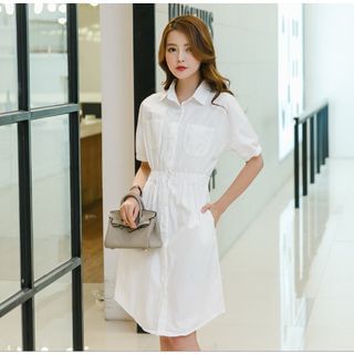SUYISODA Short-Sleeve A-Line Dress