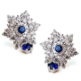 Mbox Jewelry Zircon Flower Earrings