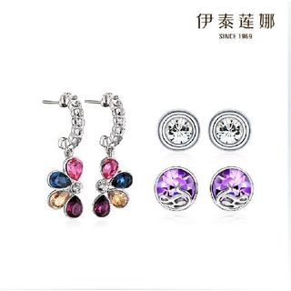 Italina Set of 3: Swarovski Elements Crystal Ear Studs