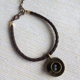 MyLittleThing Brown Leather Cappuccino Bracelet One Size