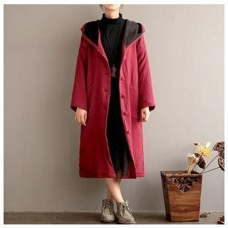 Rosadame Hooded Buttoned Coat