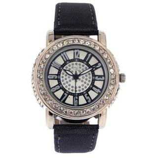 N:U - Not the Usual Crystal Wrist Watch Black & Silver - One Size