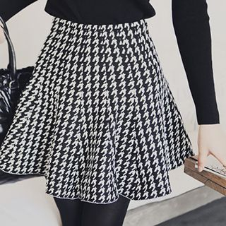 Rita Zita Houndstooth A-Line Skirt