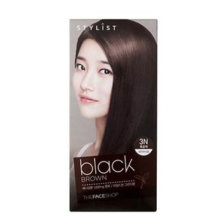 The Face Shop Stylist Silky Hair Color Cream (#3N Black Brown) 130ml 130ml