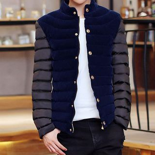 Danjieshi Stand-collar Panel Padded Jacket
