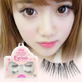 Litfly Natural Style Eyelash#601 (Black and Brown Mixed) (2 pairs) 2 pairs