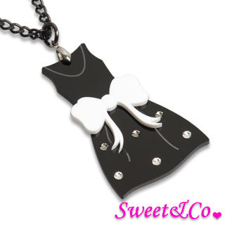 Sweet & Co. XL LBD Dress Swarovski Crystals Necklace Black - One Size
