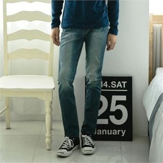 STYLEMAN Straight-Cut Washed Jeans