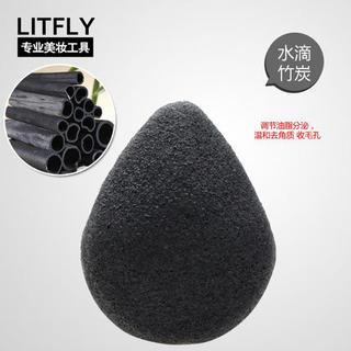 Litfly Natural Konjac Sponge (Tear Drop) (Charcoal) 1 pc