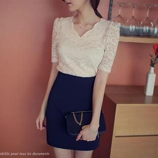 Loverac Set: Lace Top + Skirt
