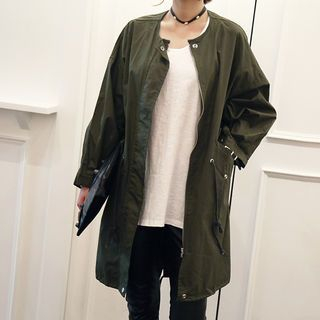 NANING9 Round-Neck Drop-Shoulder Parka