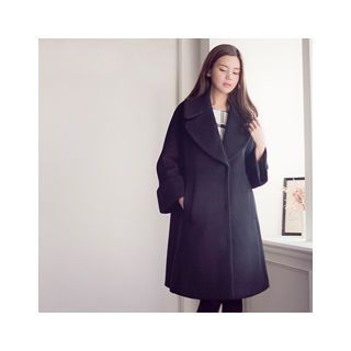 MASoeur Wide-Collar Wool Blend Coat