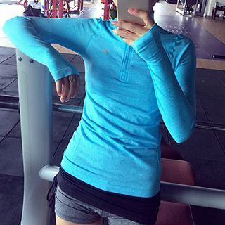 GYM QUEEN Stand-collar Sports Top