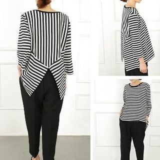 MayFair Slit-back Stripe Panel Top