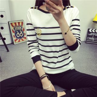 Century Girl Badge Stripe Long-Sleeve T-shirt