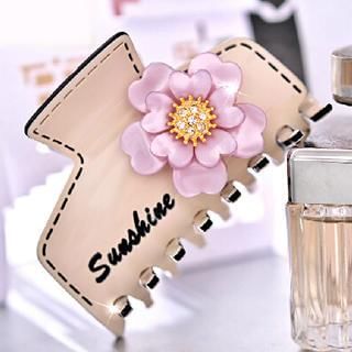 Mbox Jewelry Lettering Flower Hair Clamp