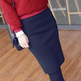 Hamoon Knit Pencil Skirt