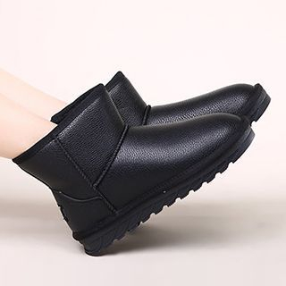 DUSTO Faux Leather Snow Boots