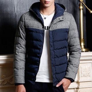 WOOG Panel Hooded Padded Jacket