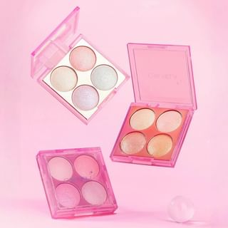 Car Mela - Moment 4-Color Highlighter Palette - 2 Colors 02# Good Luck - 12G