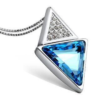 Mbox Jewelry Swarovski Elements Crystal Triangle Necklace