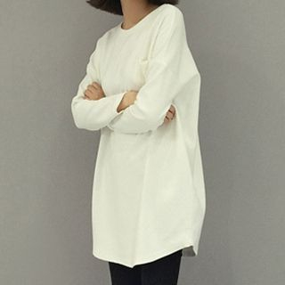 Eva Fashion Plain Long-Sleeve T-shirt