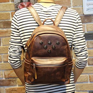 Brickhouse Studded Faux Leather Backpack