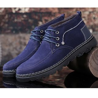 surom Genuine-Leather Fleece-Lined Chukka Boots