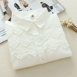 Mushi Crochet Long-Sleeve Blouse