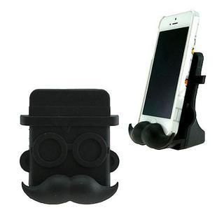 Mr. Mc Mustache Phone Holder Black - One Size