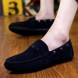 Hipsteria Suede Studded Loafers
