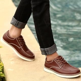 MARTUCCI Genuine-Leather Lace-Up Deck Shoes