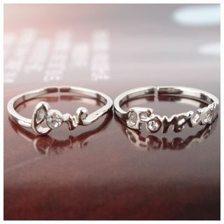 Trend Cool Rhinestone LOVE Ring