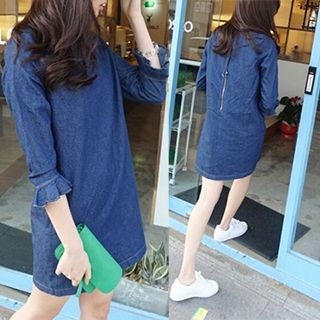 Fashion Street 3/4-Sleeve Denim Dress